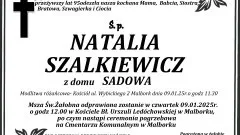 Zmarła Natalia Szalkiewicz. Żyła 95 lat.