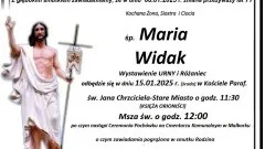 Zmarła Maria Widak. Żyła 77 lat.