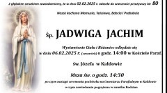 Zmarła Jadwiga Jachim. Miała 80 lat.