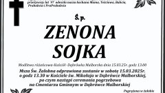 Zmarła Zenona Sojka. Miała 97 lat.