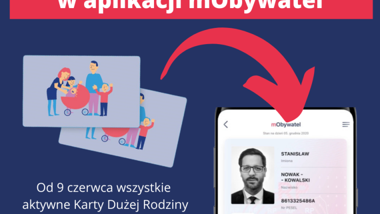 Zniżki na przejazdy, bilety, noclegi - majówka z Kartą Dużej Rodziny w mObywatelu (komunikat)