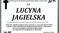 Zmarła Lucyna Jagielska. Żyła 85 lat.