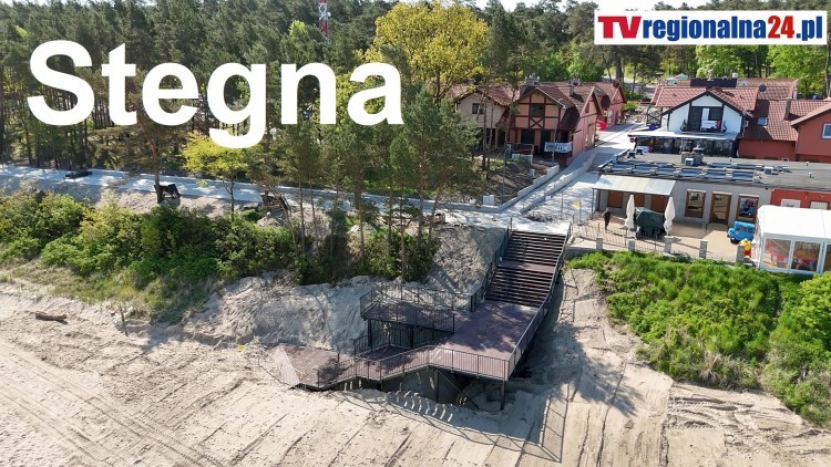 Stegna. Modernizacja zejść na plażę i promenady – zobacz najnowsze zdjęcia i wideo z drona