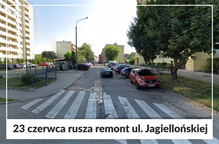 Rusza przebudowa ulicy Jagiellońskiej w Malborku: Żeromskiego - Grunwaldzka