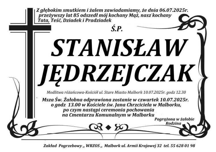 Zmarł Stanisław Jędrzejczak. Miał 85 lat.