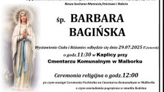 Zmarła Barbara Bagińska. Miała 69 lat.