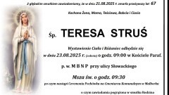 Zmarła Teresa Struś. Miała 67 lat.