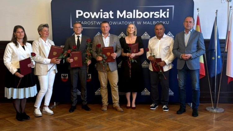 Uroczyste wręczenie aktów mianowania dla nauczycieli powiatu malborskiego.