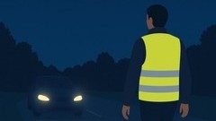 Bądź widoczny po zmroku – noś kamizelkę i odblaski.