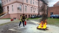 Skalpel 25 - personel szpitali w Malborku i Nowym Dworze Gdańskim ćwiczył bezpieczeństwo pożarowe.
