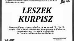 Zmarł Leszek Kurpisz. Miał 86 lat.