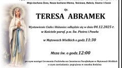 Zmarła Teresa Abramek. Miała 74 lata.