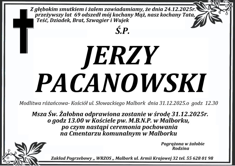 Zmarł Jerzy Pacanowski. Miał 69 lat.