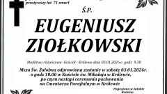 Zmarł Eugeniusz Ziołkowski. Żył 71 lat.