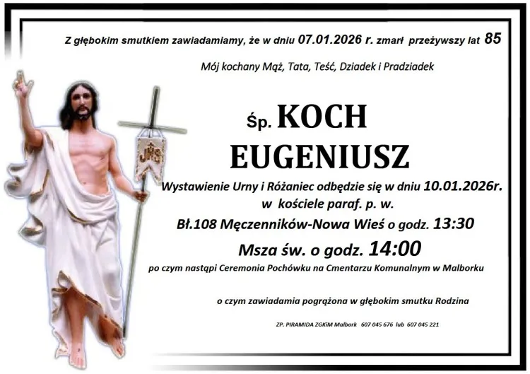 Zmarł Eugeniusz Koch. Miał 85 lat.