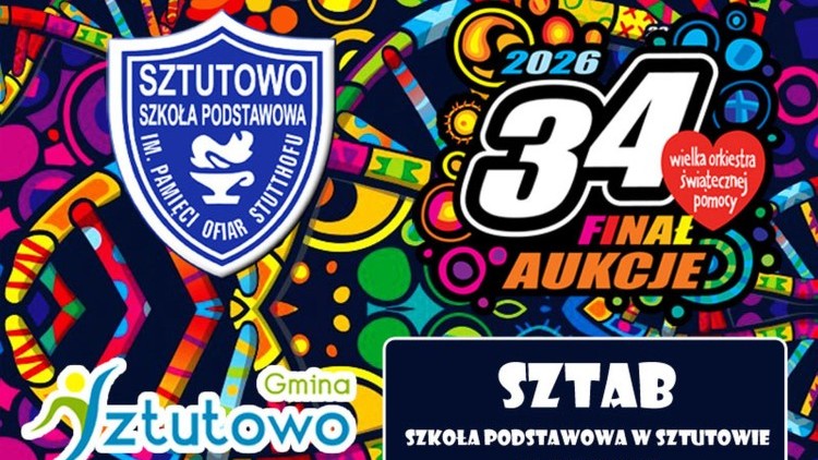 34. Finał WOŚP w Sztutowie – muzyka, licytacje i wspólne granie dla dzieci.