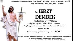 Zmarł Jerzy Dembek. Miał 69 lat.