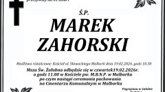 Zmarł Marek Zahorski. Miał 81 lat.