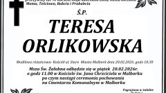 Zmarła Teresa Orlikowska. Miała 90 lat.