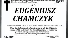 Zmarł Eugeniusz Chamczyk. Miał 73 lata.