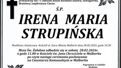 Zmarła Irena Maria Strupińska. Miała 71 lat.
