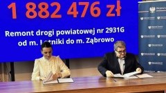 Starosta Malborski podpisał umowę na dofinansowanie remontu drogi powiatowej Letniki–Ząbrowo.