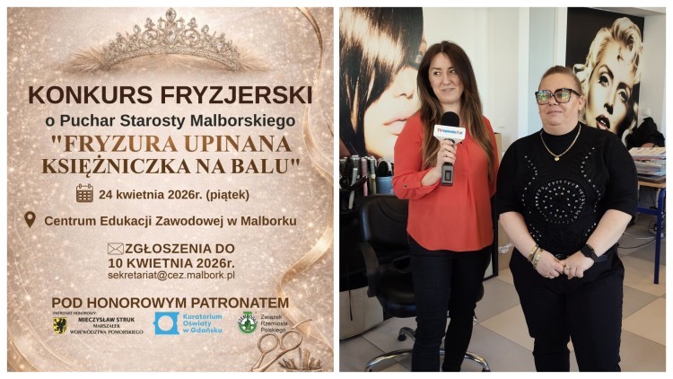 Księżniczka na balu - zaproszenie do konkursu fryzjerskiego o Puchar Starosty Malborskiego. Wideo