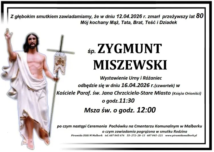 Zmarł Zygmunt Miszewski. Miał 80 lat.