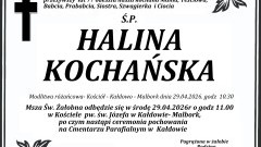 Zmarła Halina Kochańska. Miała 77 lat.