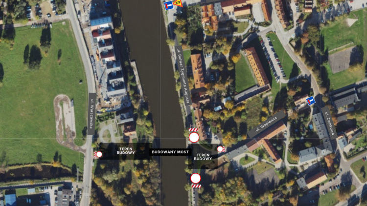 Rusza budowa przeprawy tymczasowej na rzece Elbląg