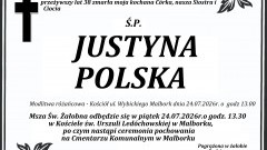 Zmarła Justyna Polska. Miała 38 lat.