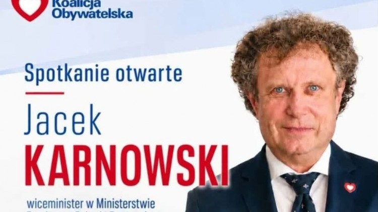 Otwarte spotkanie z wiceministrem Jackiem Karnowskim w Malborku.