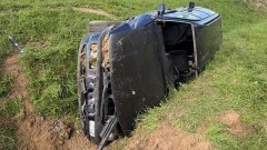 Dąbrówka Malborska. Volkswagen dachował na DW515