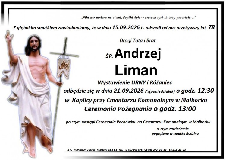 Zmarł Andrzej Liman. Miał 78 lat.