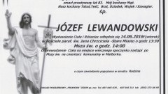 Zmarł Józef Lewandowski. Żył 83 lata.