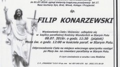 Zmarł Filip Konarzewski. Żył 17 lat.