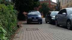 Mistrzowie(nie tylko)parkowania w pobliżu kwiaciarni przy ul. E. Orzeszkowej w Malborku - 04.08.2016