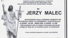 Zmarł Jerzy Malec. Żył 65 lat.