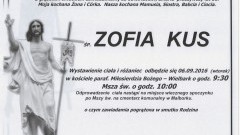 Zmarła Zofia Kus. Żyła 58 lat.