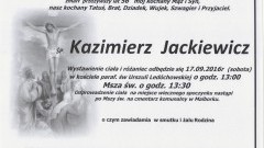 Zmarł Kazimierz Jackiewicz. Żył 56 lat.