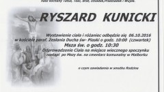 Zmarł Ryszard Kunicki. Żył 79 lat.