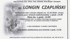 Zmarł Longin Czapliński. Żył 64 lata.