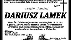 Zmarł Dariusz Lamek. Żył 57 lat.