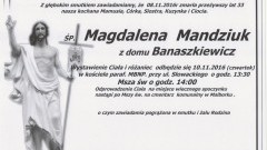 Zmarła Magdalena Mandziuk. Żyła 33 lata.