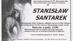 Zmarł Stanisław Santarek. Żył 77 lat.