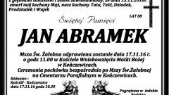 Zmarł Jan Abramek. Żył 88 lat.