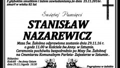 Zmarł Stanisław Nazarewicz. Żył 82 lata.