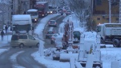 Atak zimy w Sztumie. Zawieja ze śnieżycą na ulicach i chodnikach. (WIDEO) – 28.11.2016