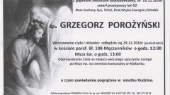 Zmarł Grzegorz Porożyński. Żył 52 lata.