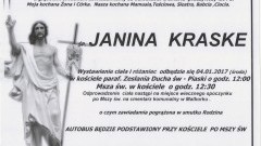 Zmarła Janina Kraske. Żyła 71 lat.